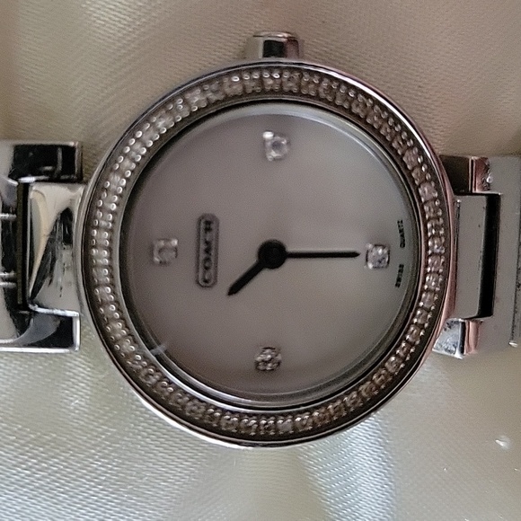 Authentic Coach Mother of Pearl & Diamond Watch - Picture 2 of 6